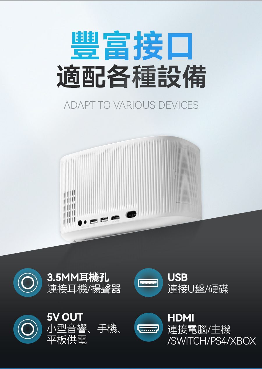 A011-01 USATISFY PRO 4K 智慧投影機 – 真正的 ANSI 流明 |杜比音效 | 360°旋轉 |自動對焦