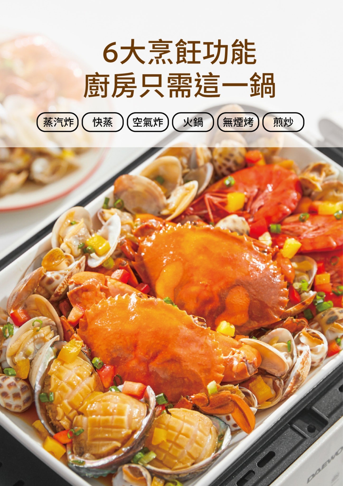 A008-20 大宇 S20 多功能炊具(蒸籠+氣炸鍋組合)