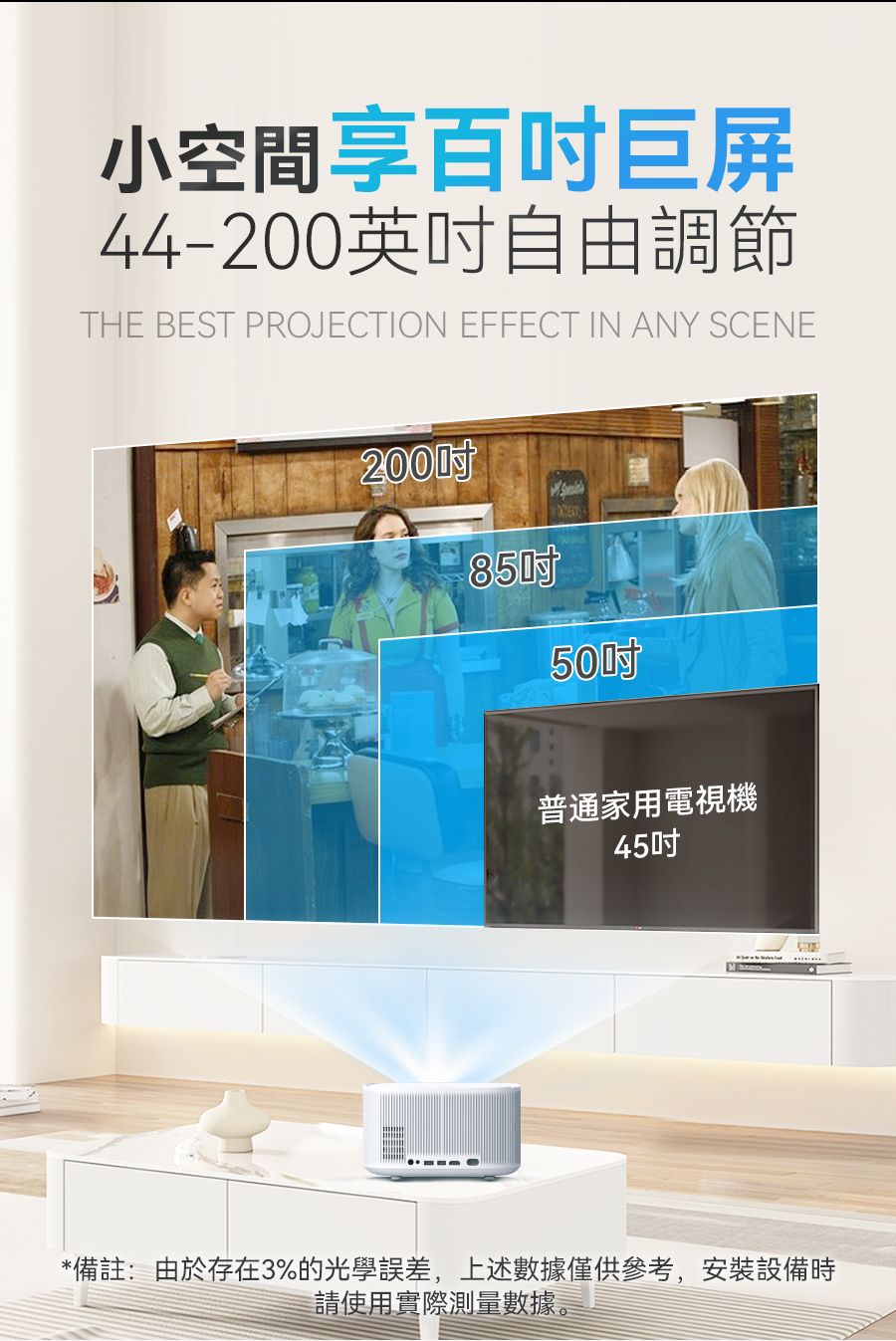 A011-01 USATISFY PRO 4K 智慧投影機 – 真正的 ANSI 流明 |杜比音效 | 360°旋轉 |自動對焦