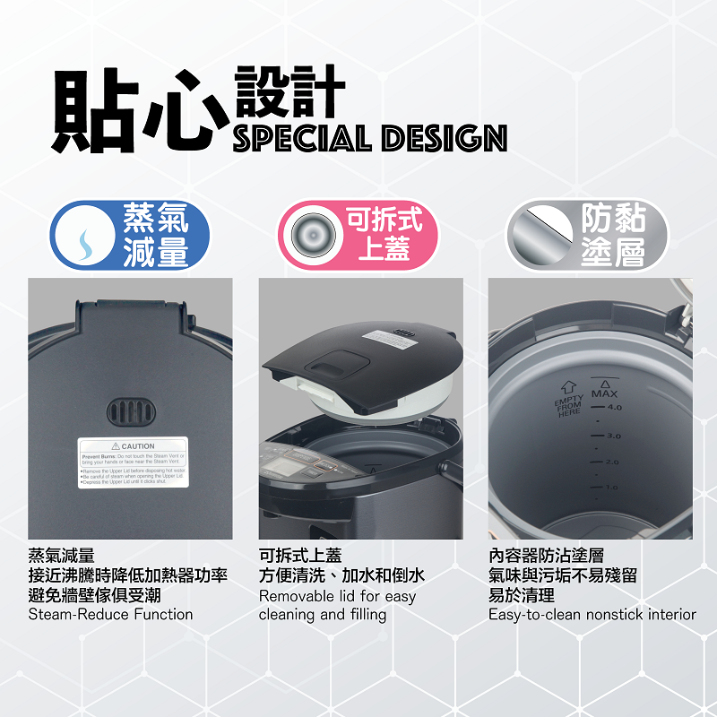 A020-02 Zojirushi Microcomputer Electric Water Boiler 4/5L CD-NAQ40/CD-NAQ50 Japan Made (220V UK Compatible)