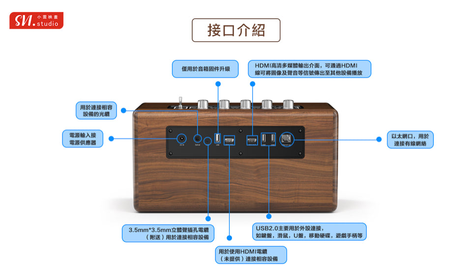 A007-05 🌐 SVI Cloud SoundBar 10|三合一家庭劇院 | 卡拉 OK 系統 | 藍牙音箱