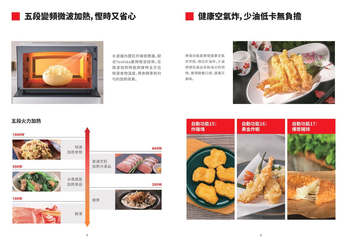 A021-01 TOSHIBA ER-SD95HKW 26L Smart Steam Microwave Oven